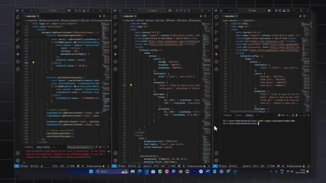 Интерфейс Gemini Code Assist, показывающий предложения кода и функциональность чата в VS Code