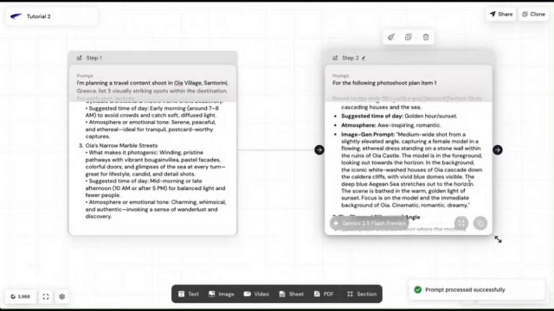 Interfaz de generación de indicaciones de imagen IA de Airogram mostrando múltiples opciones de estilo