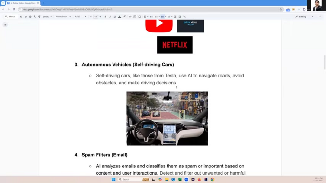 Additional insights on AI testing implementation
