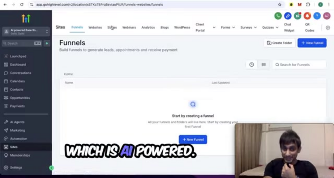 Coaching website homepage design with clear navigation and call-to-action elements