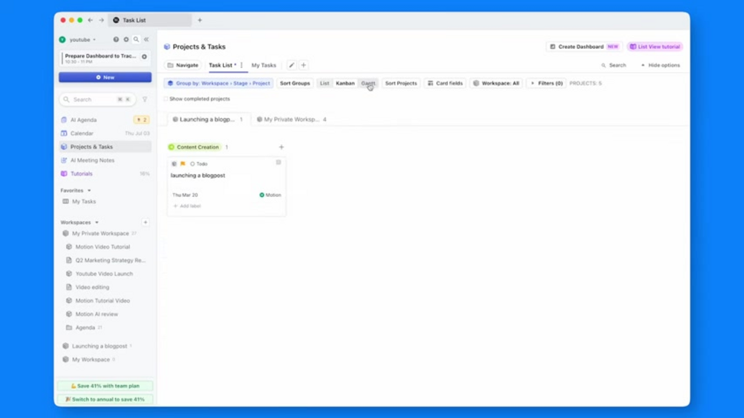 Motion AI 自动调度界面显示任务优先级