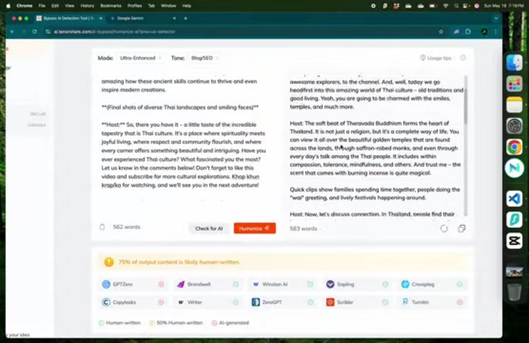 各种使用案例显示内容转换示例