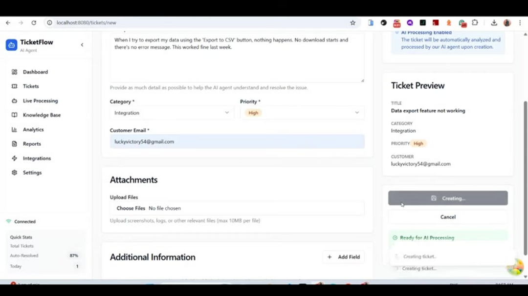 Confidence scoring system for automated support decision making