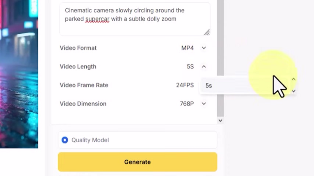 VHeer AI feature comparison showing text-to-image and image-to-video capabilities