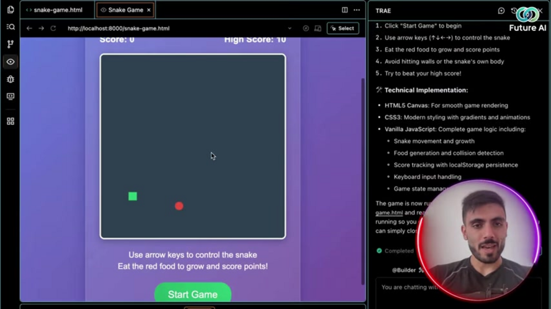 TRAE IDE 界面展示协作编码功能和 AI 辅助