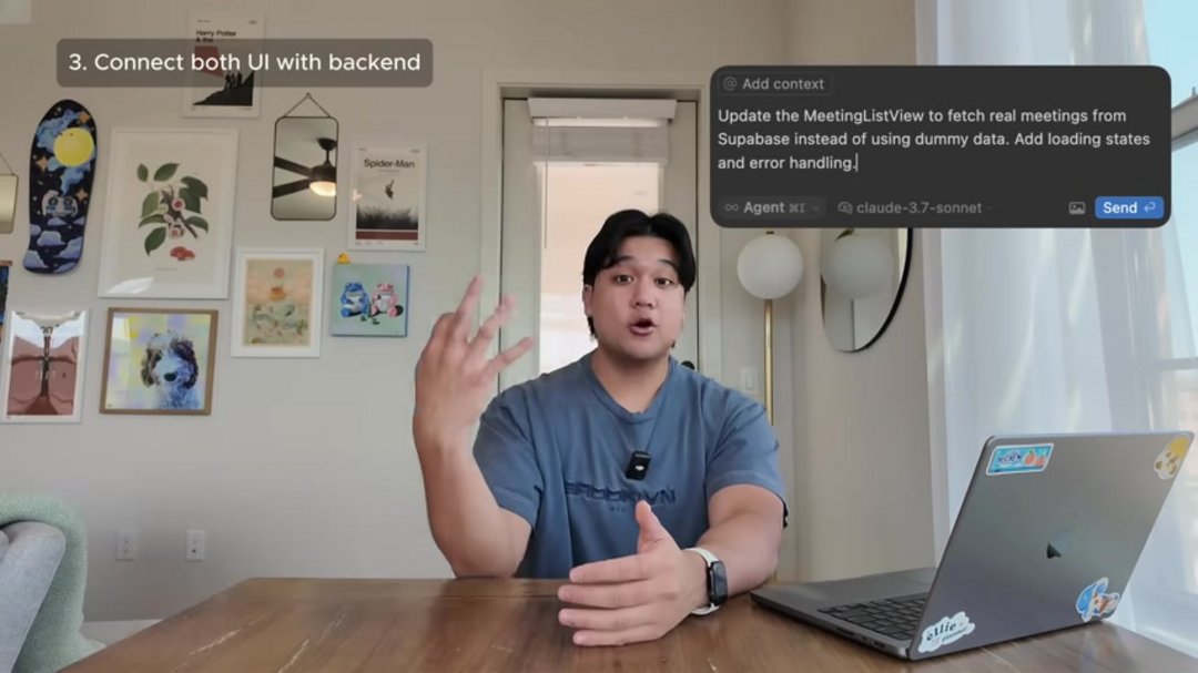 Процесс разработки пользовательского интерфейса, показывающий преобразование вайрфреймов в функциональные интерфейсы с помощью ИИ