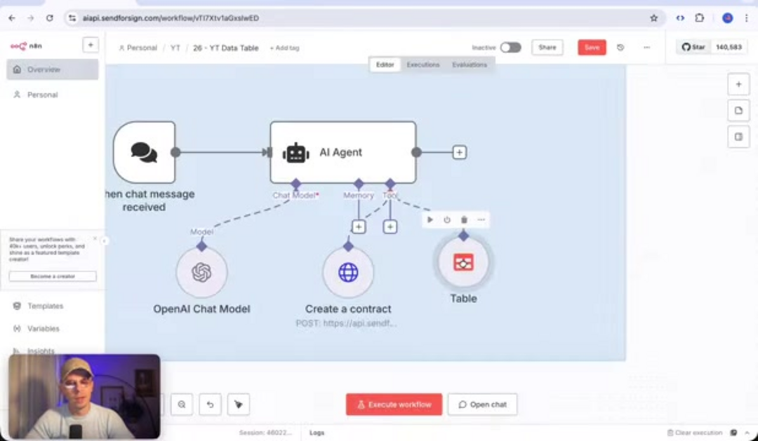 Tableau de bord de la plateforme de signature électronique Sendforsign montrant les modèles de documents et l'état de signature