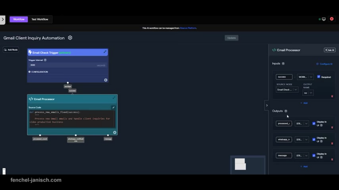 DeepAgent 工作流自动化图表显示电子邮件处理、数据提取和自动响应系统