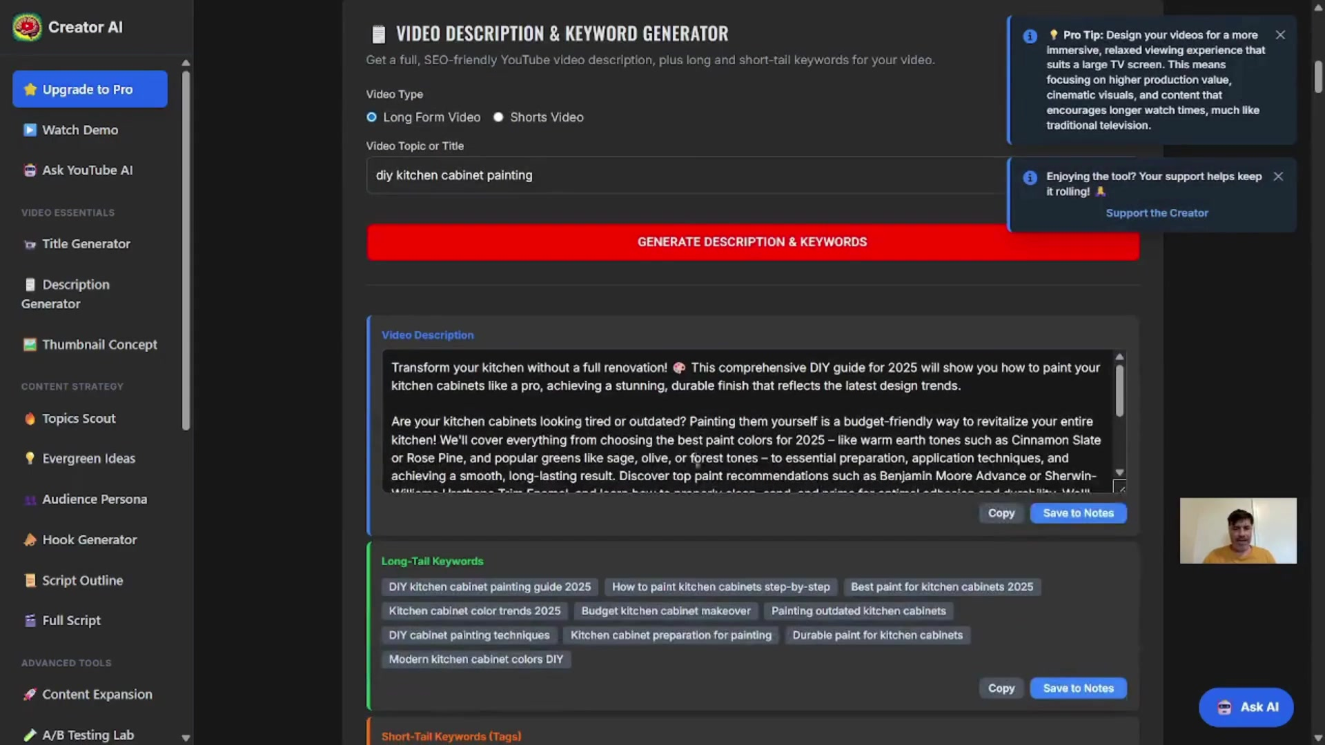 Tabla de comparación de planes de precios de YouTube Creator AI