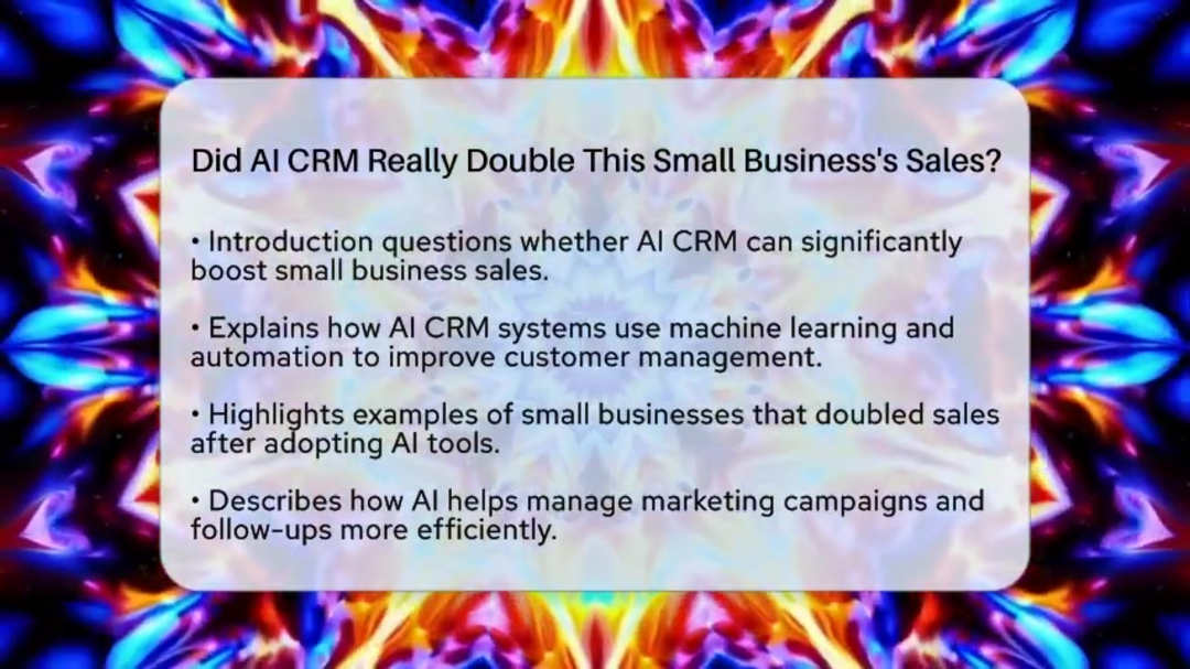 AI CRM system interface demonstrating machine learning capabilities