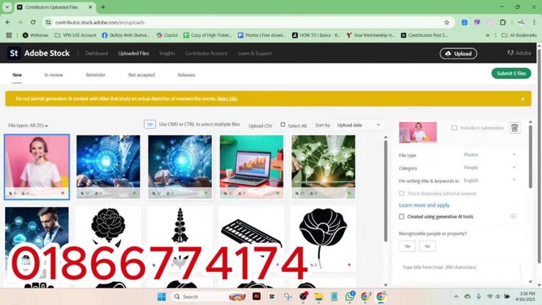 Panneau de personnalisation des métadonnées montrant les paramètres de titre, mots-clés et description