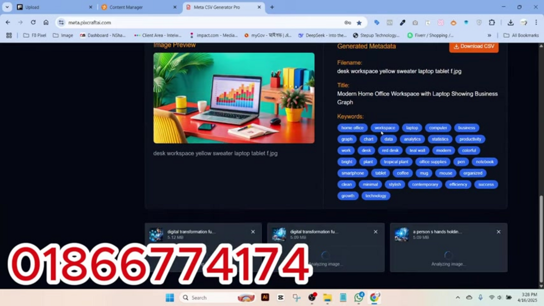 Résultats de conversion image vers invite montrant des descriptions détaillées d'art IA