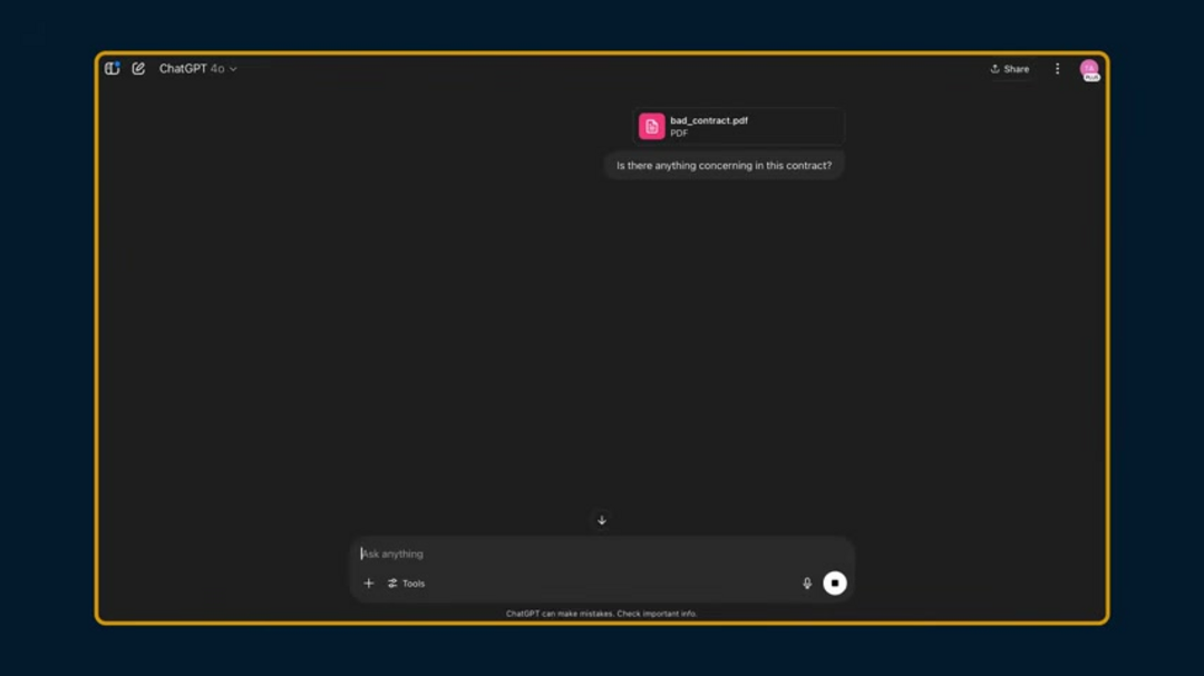 ChatGPT interface showing design content generation