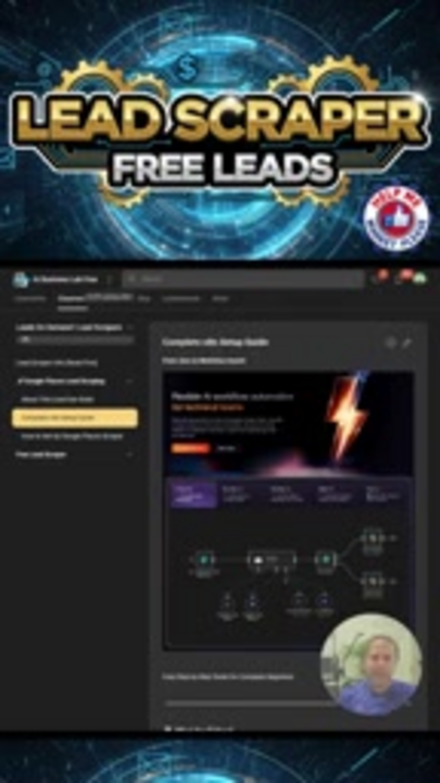 Lead scraper setup interface showing configuration options and parameter settings