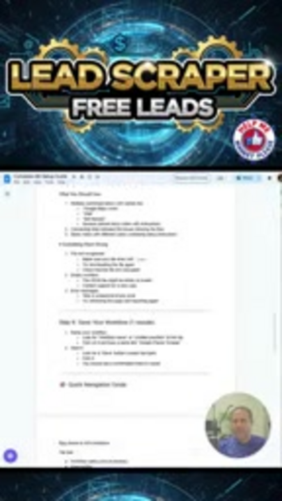 Automation workflow dashboard showing lead processing stages and data flow