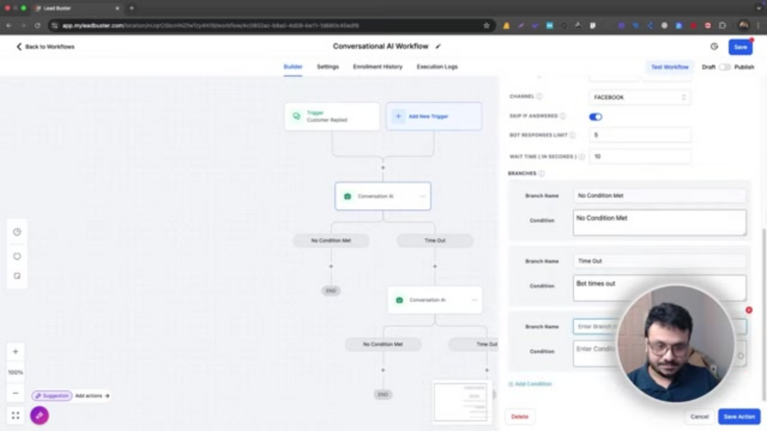 Advanced bot configuration panel showing personality and objective settings