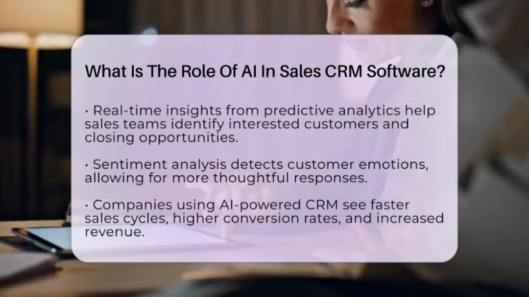 Summary infographic showing key benefits of AI-powered CRM implementation