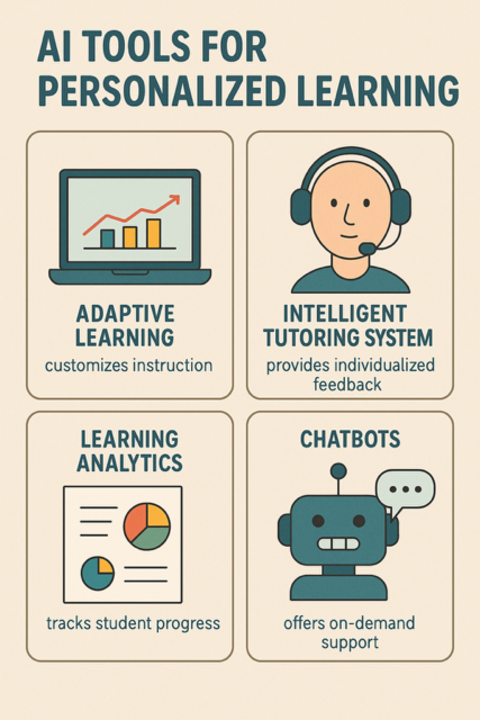 Student using AI learning assistant for independent study