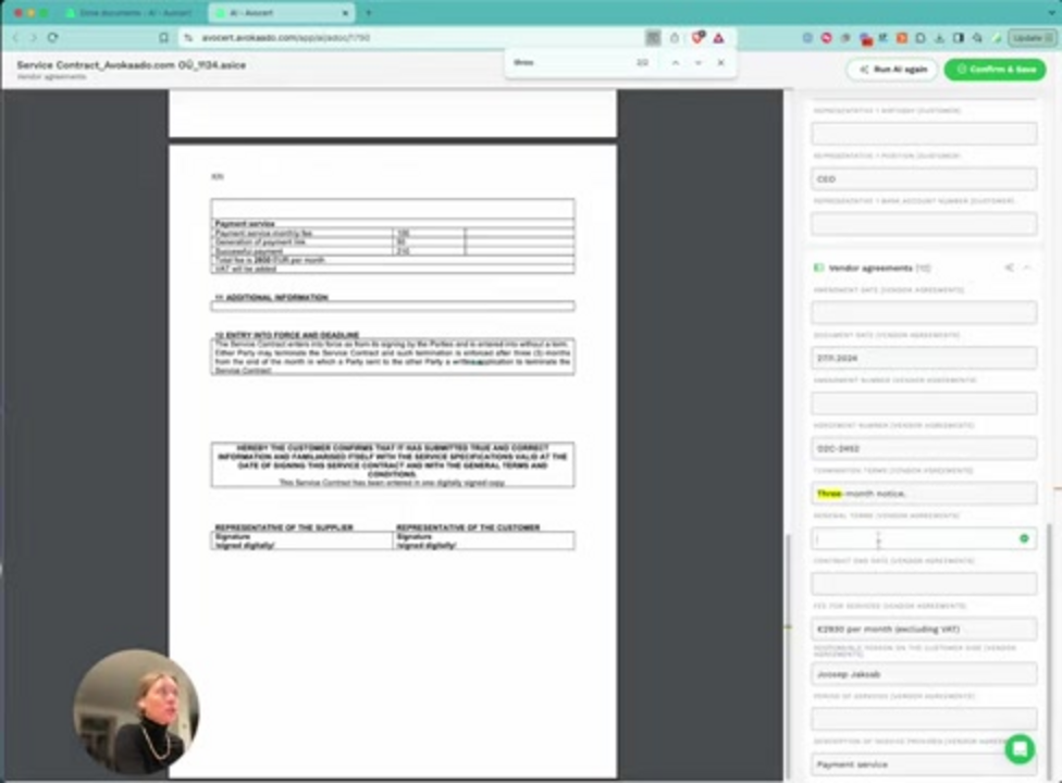 Visual summary of Avokaado AI workflow showing document processing and data extraction stages