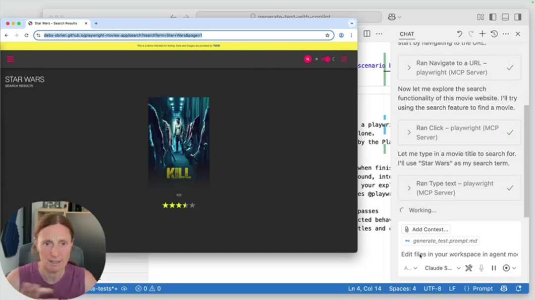 Playwright 自动化网站导航和交互序列显示搜索功能测试