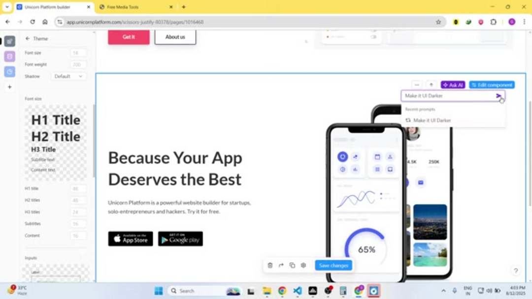 Инструменты улучшения контента с ИИ Unicorn Platform и функции SEO-оптимизации
