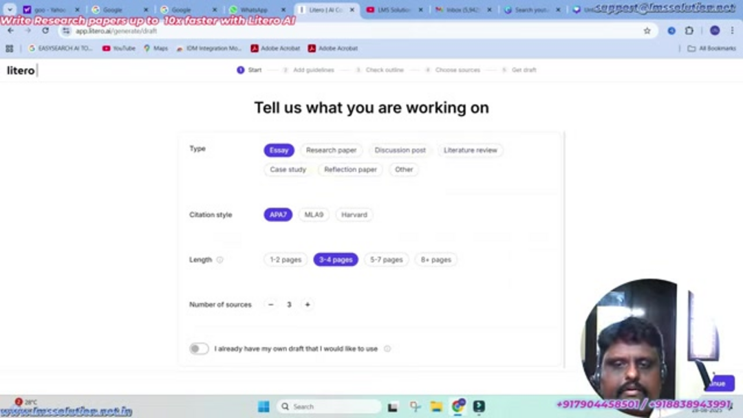 Litero AI pricing plans and subscription options comparison