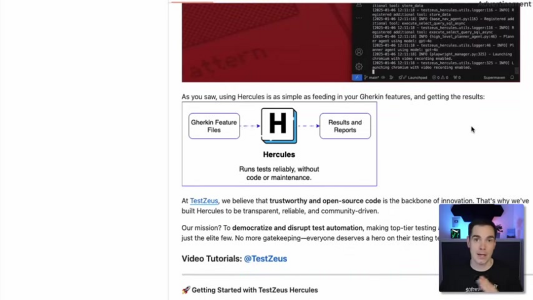 TestZeus Hercules 仪表板显示测试执行和报告功能