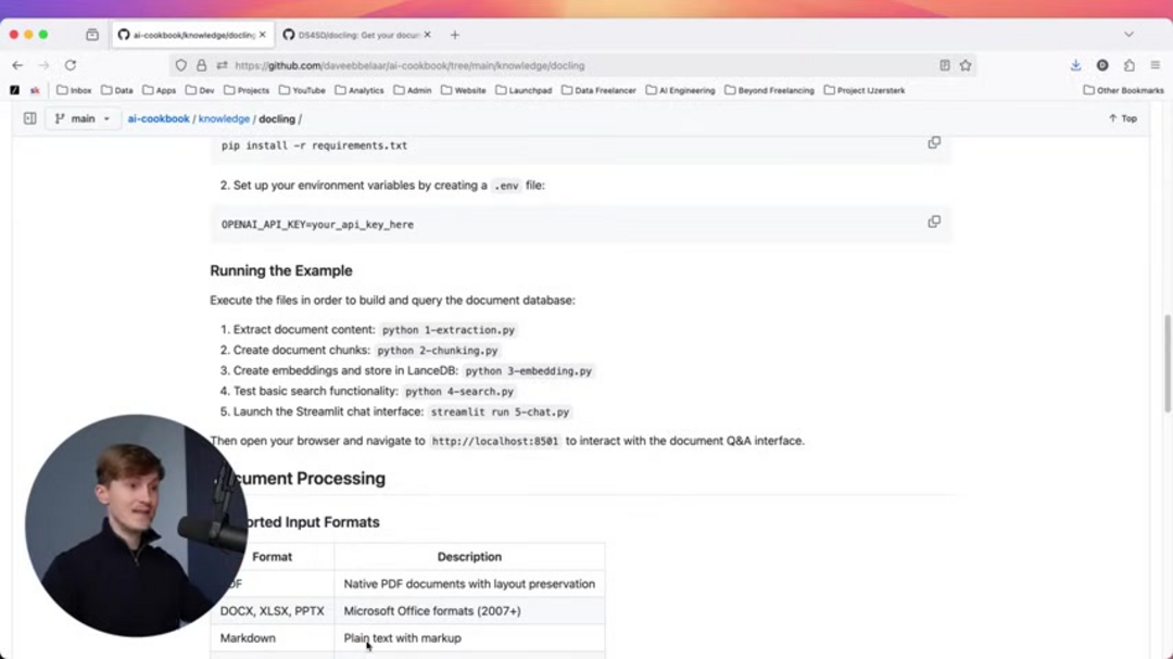 Summary visual showing Docling document processing benefits and workflow