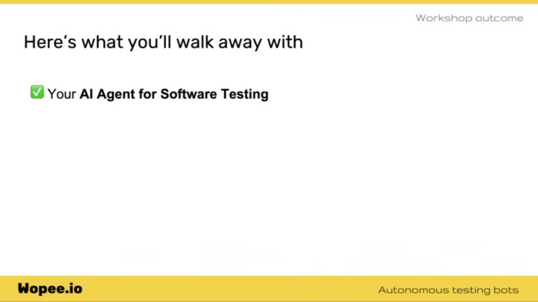 使用 Playwright 和 Wopee.io 的 AI 测试代理工作流程总结视觉