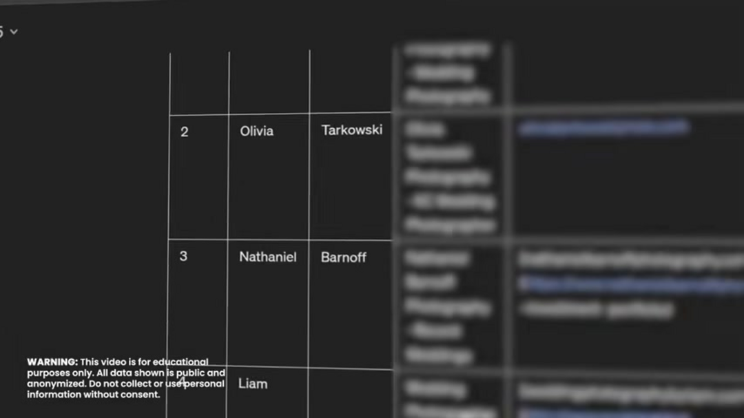 用于潜在客户生成的 Google 地图企业搜索界面