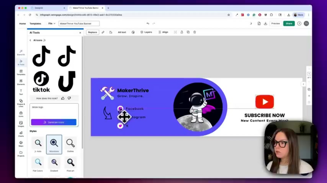 YouTube banner safe zone demonstration across different devices
