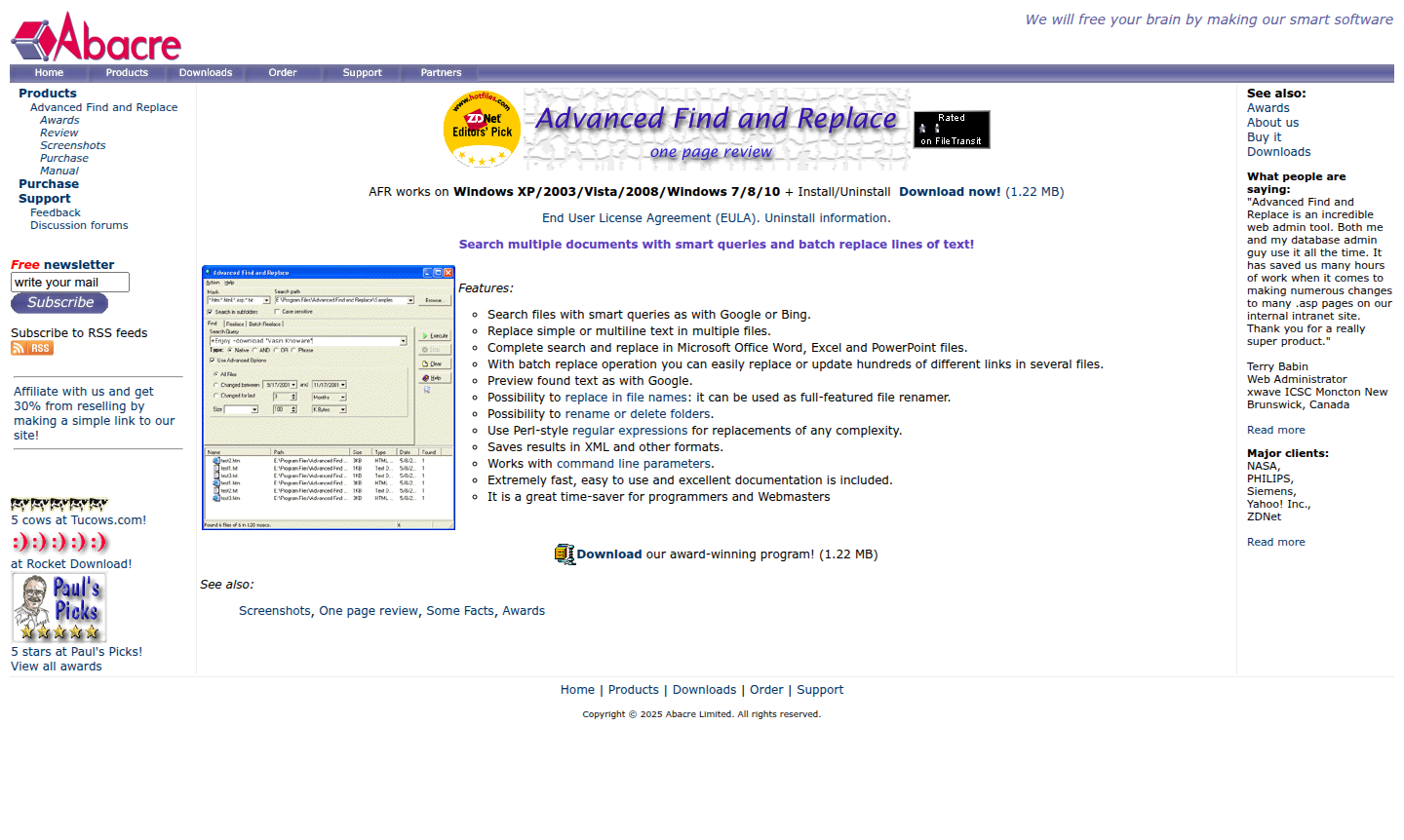 Screenshot of Advanced Find and Replace interface