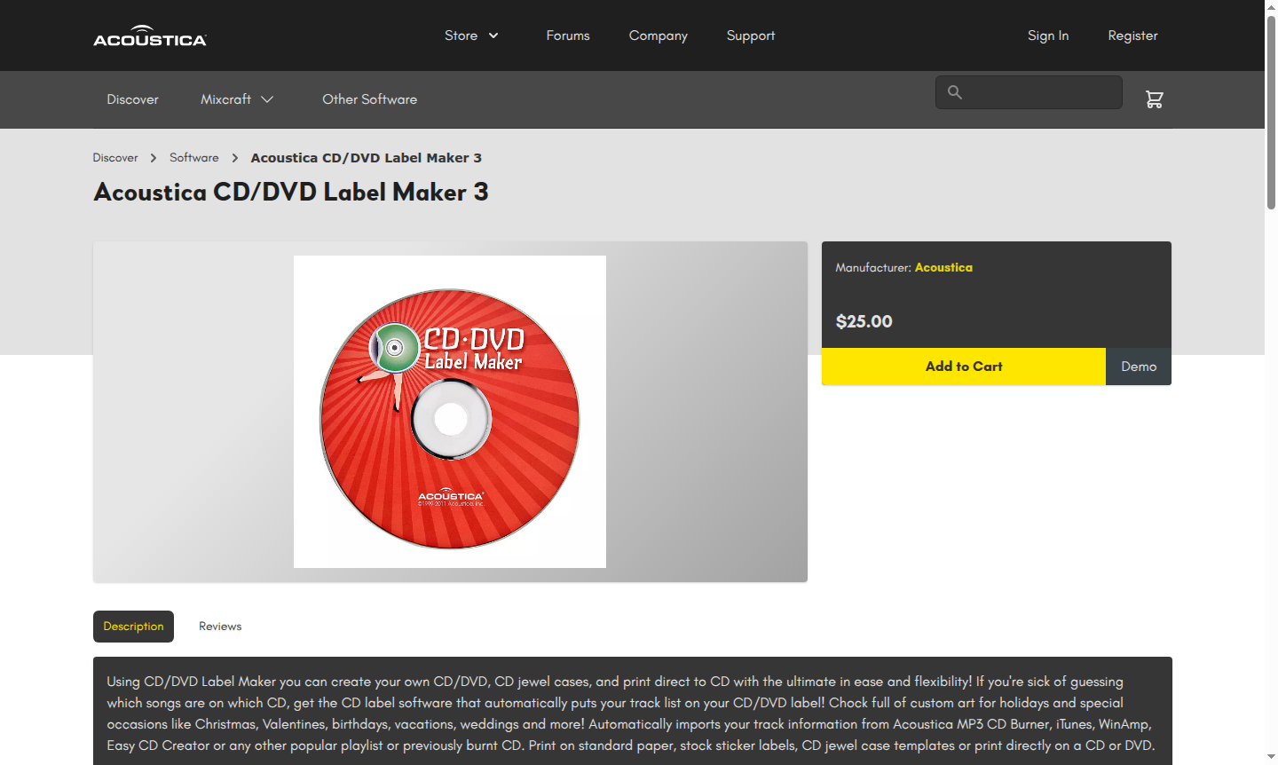 Acoustica CD/DVD Label Maker thumbnail