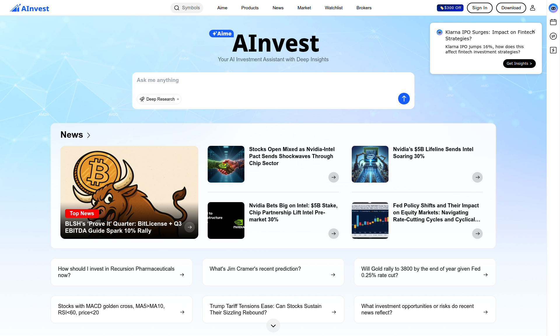 Plataforma Financiera IA AInvest 1