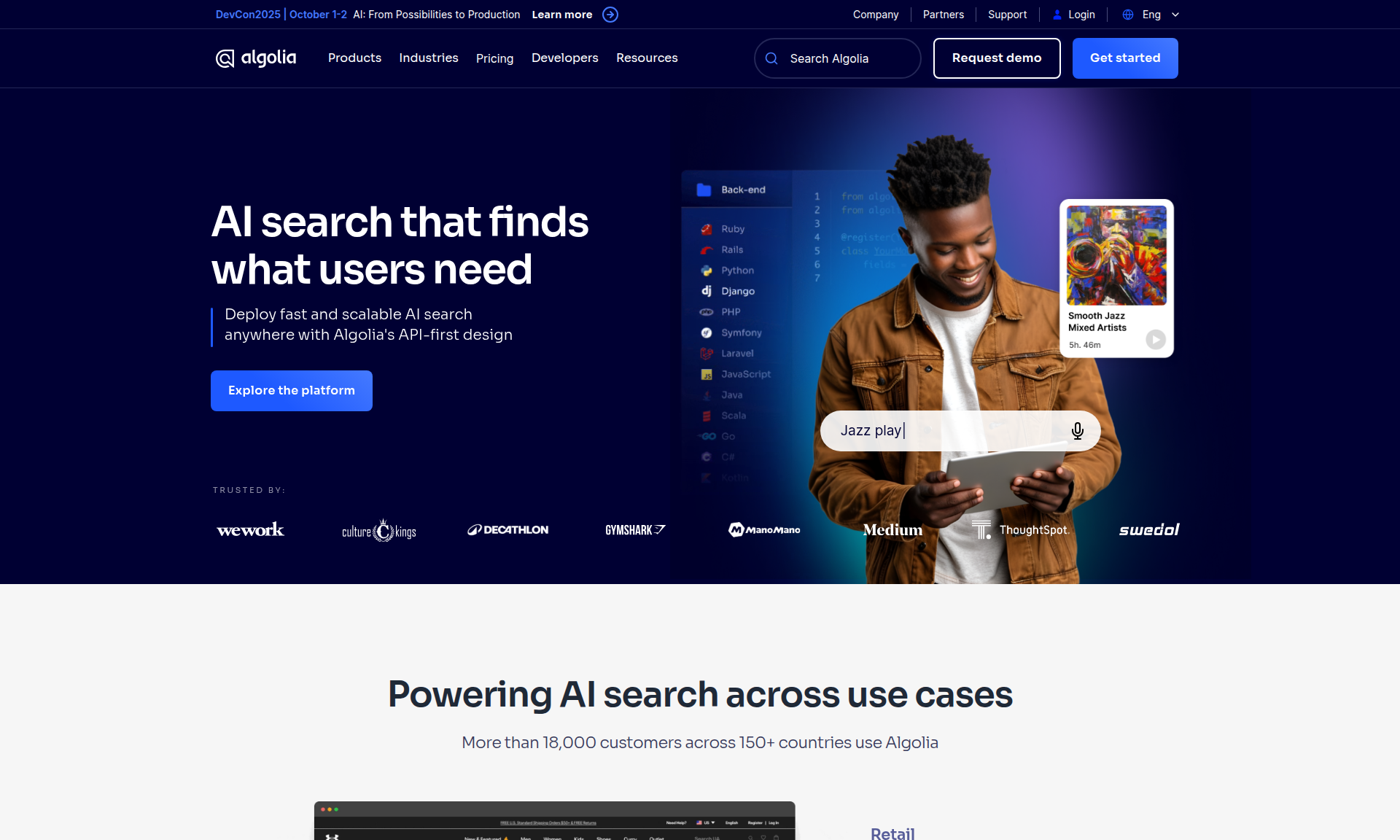 Algolia AI Search and Discovery Platform 1