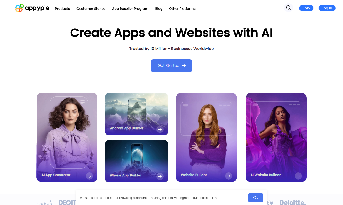 Thumbnail image showcasing Appy Pie's app creation interface