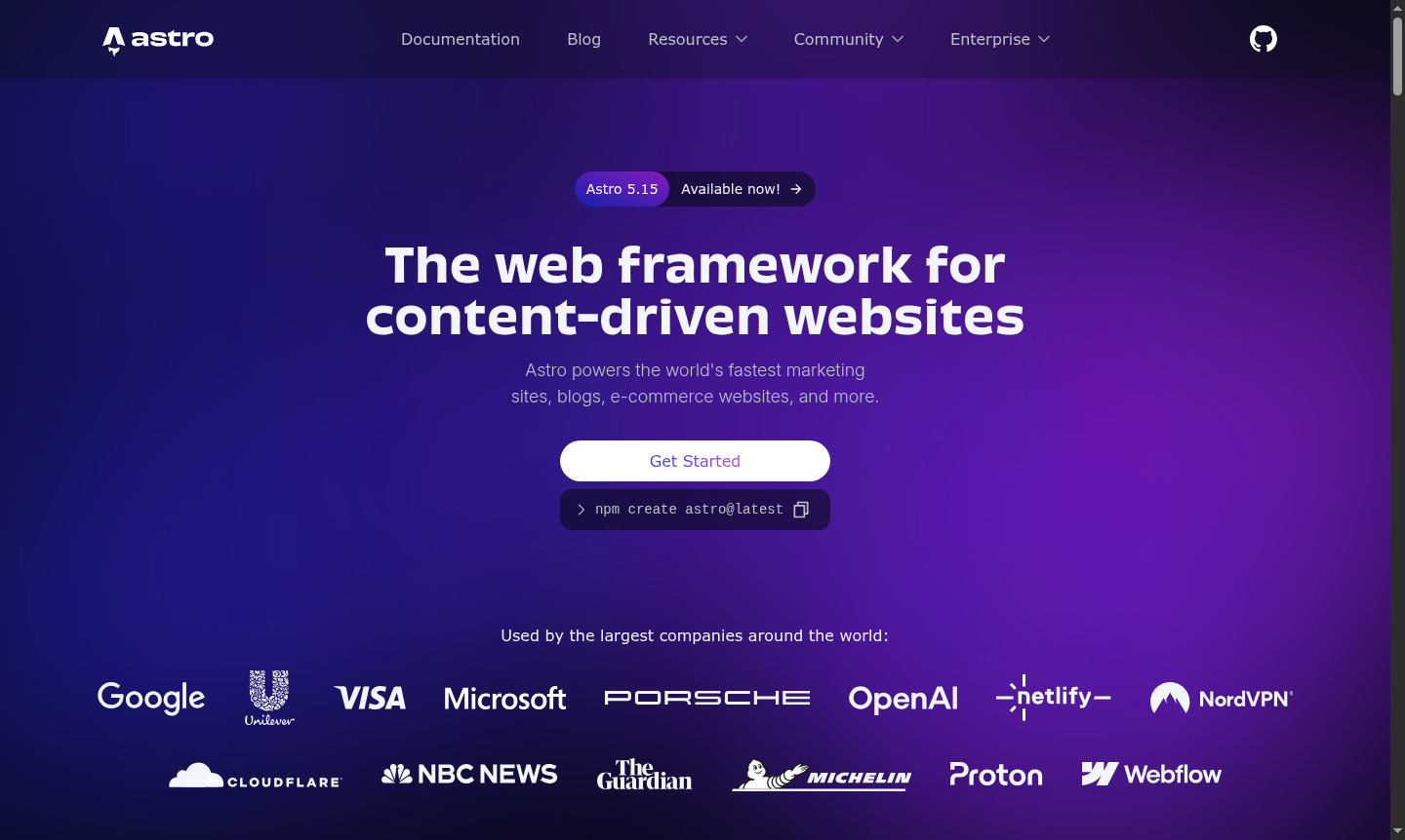 Astro web framework thumbnail