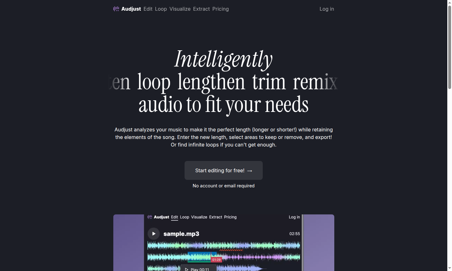 Audjust thumbnail showing audio editing interface