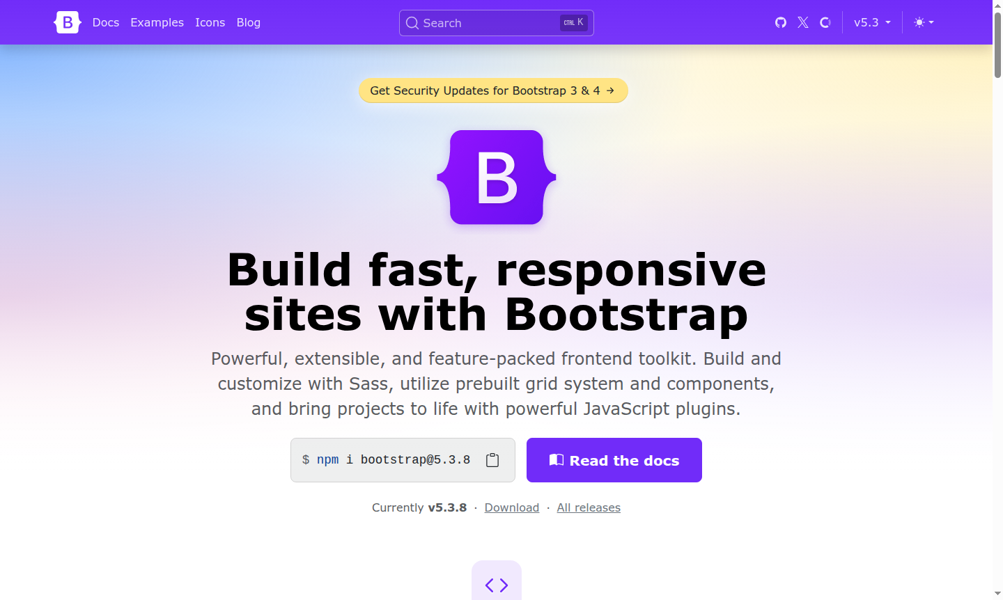 Bootstrap framework thumbnail