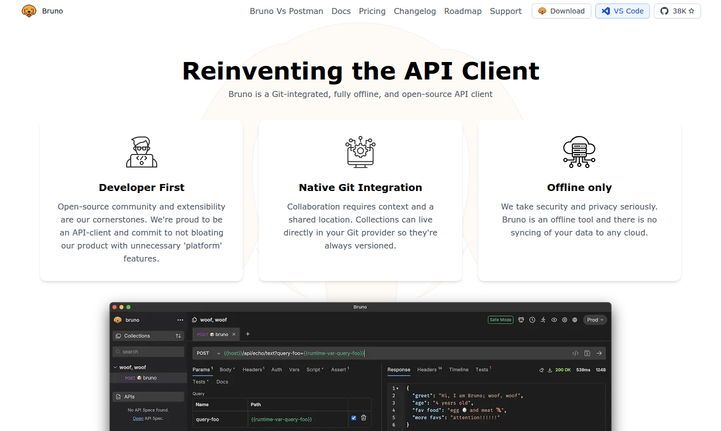 Bruno API client interface thumbnail