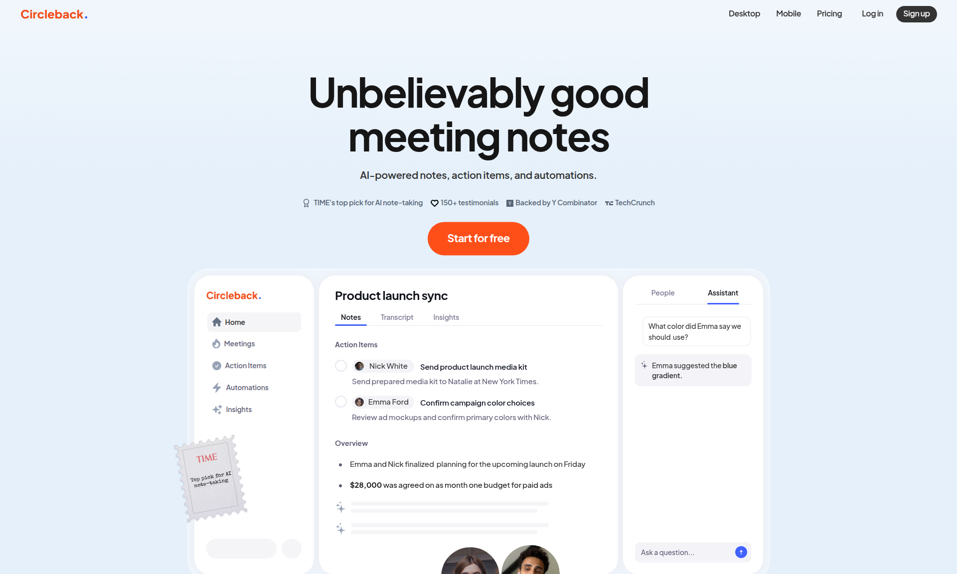 Circleback AI para notas de reuniones 1