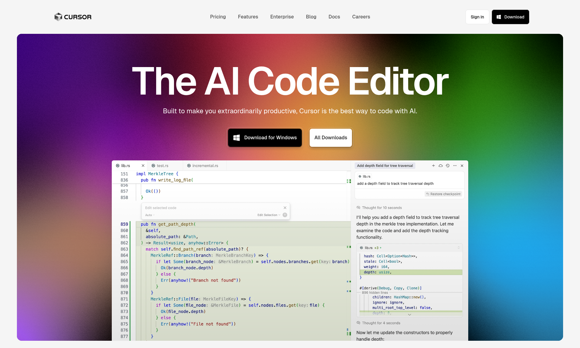 Editor de Código Cursor AI 1