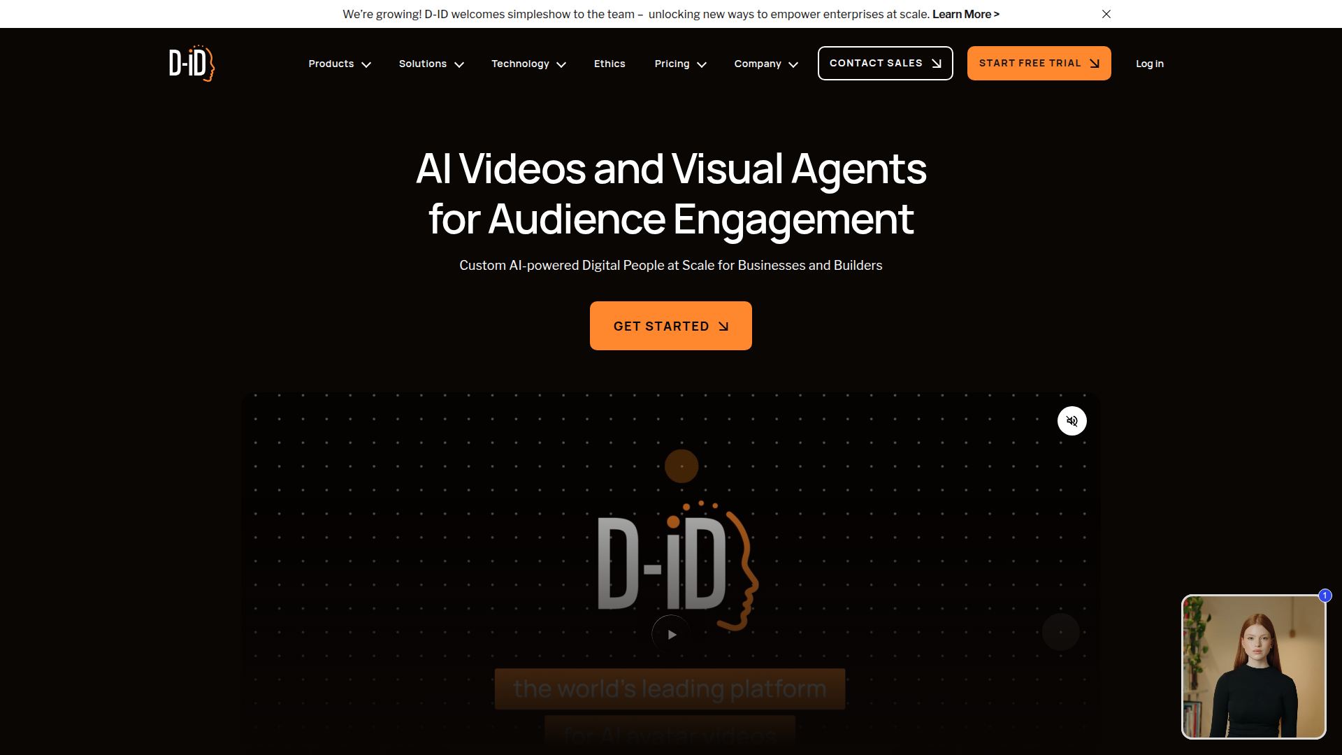 Plataforma D-ID de avatares de video con IA 1