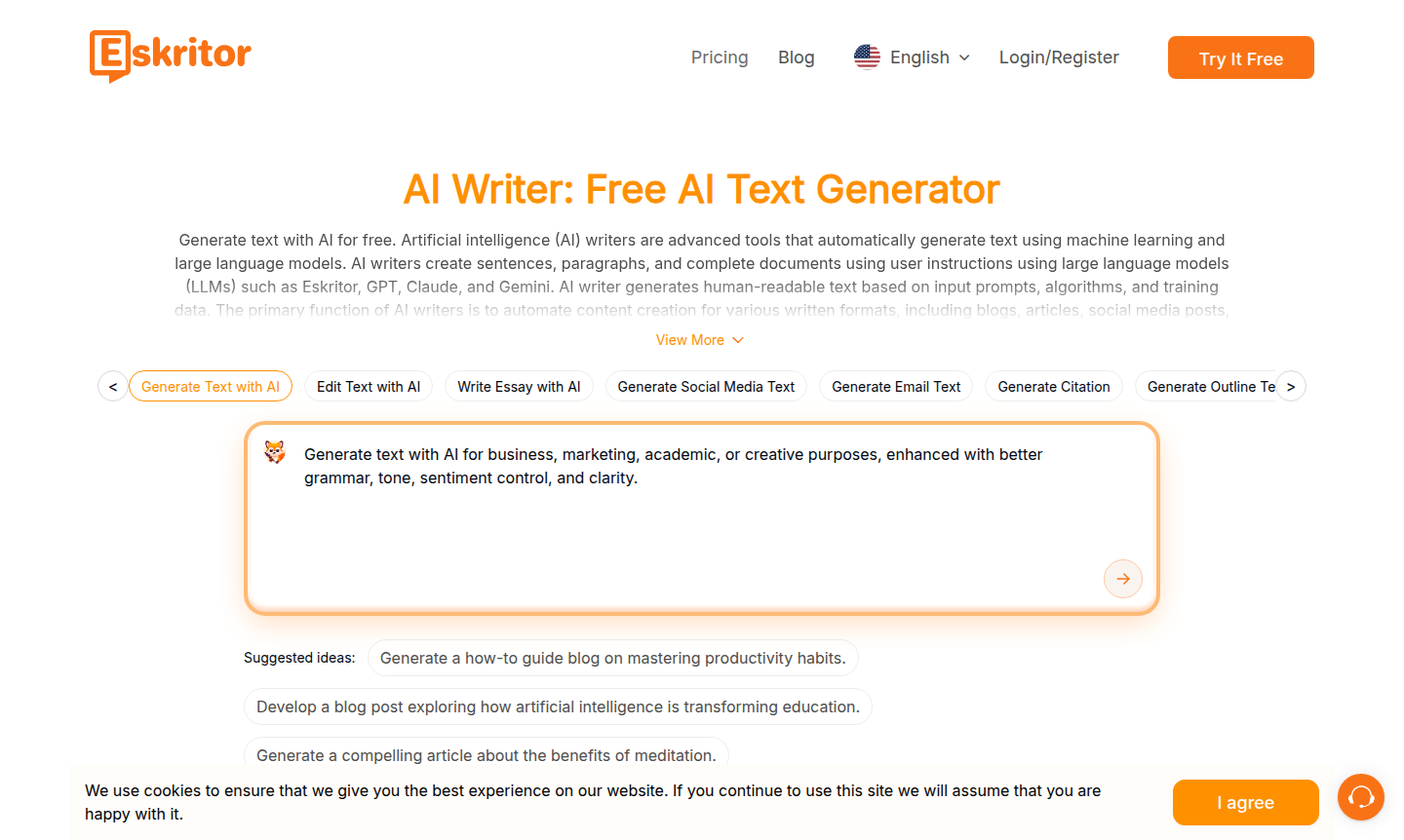 Eskritor AI Writer thumbnail