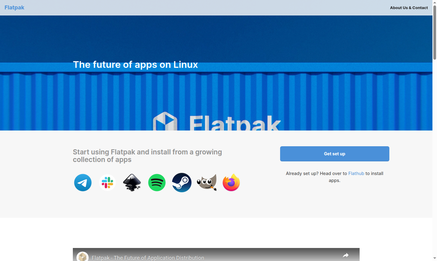 Screenshot showing Flatpak application installation on Linux