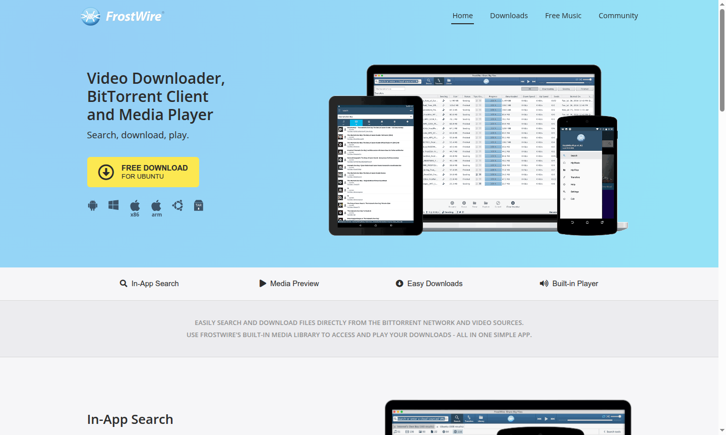 FrostWire application interface