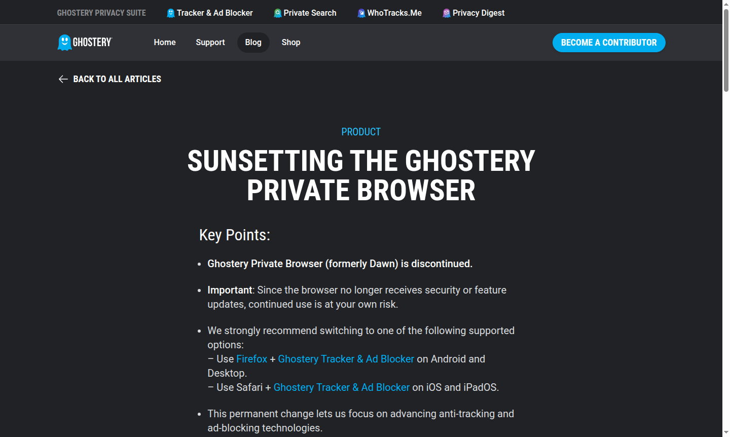 Ghostery thumbnail showing ad and tracker blocking features