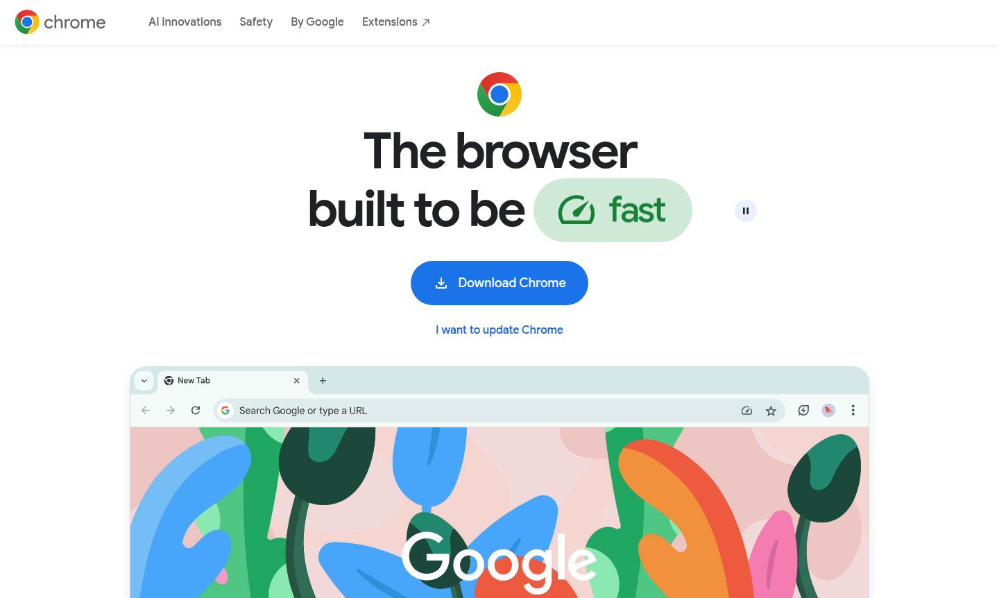 Google Chrome browser interface