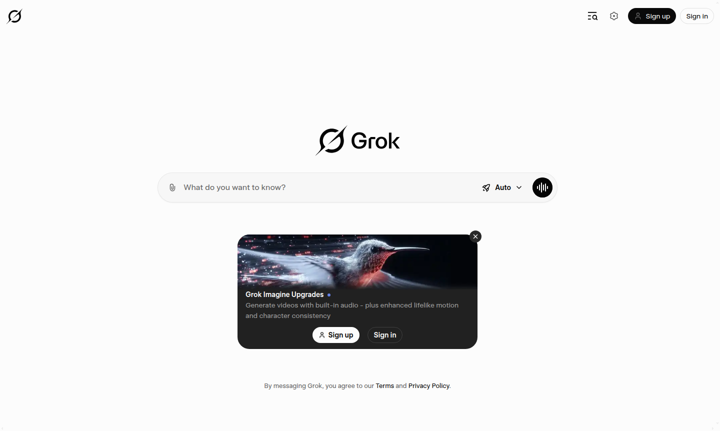 Grok Imagine promotional image