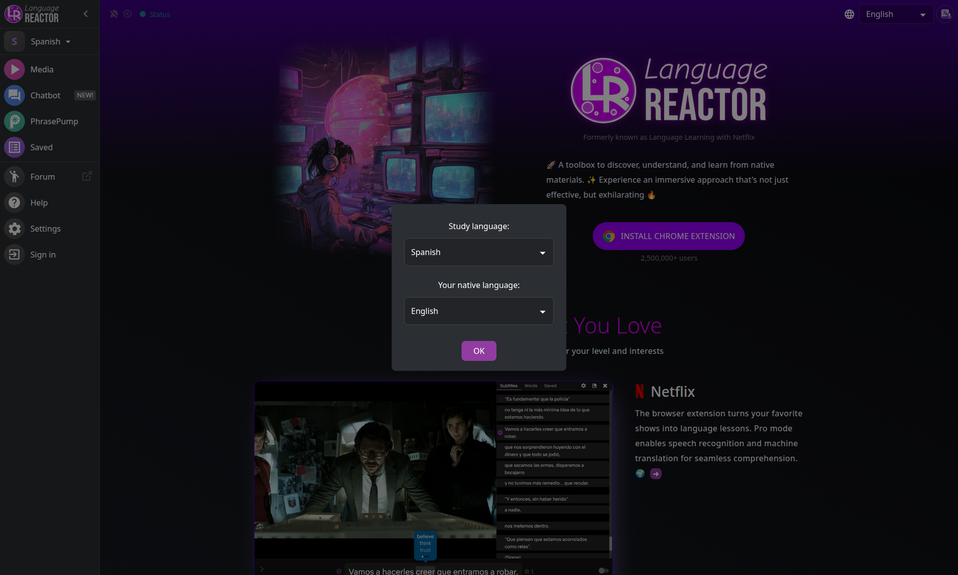 Language Reactor 1